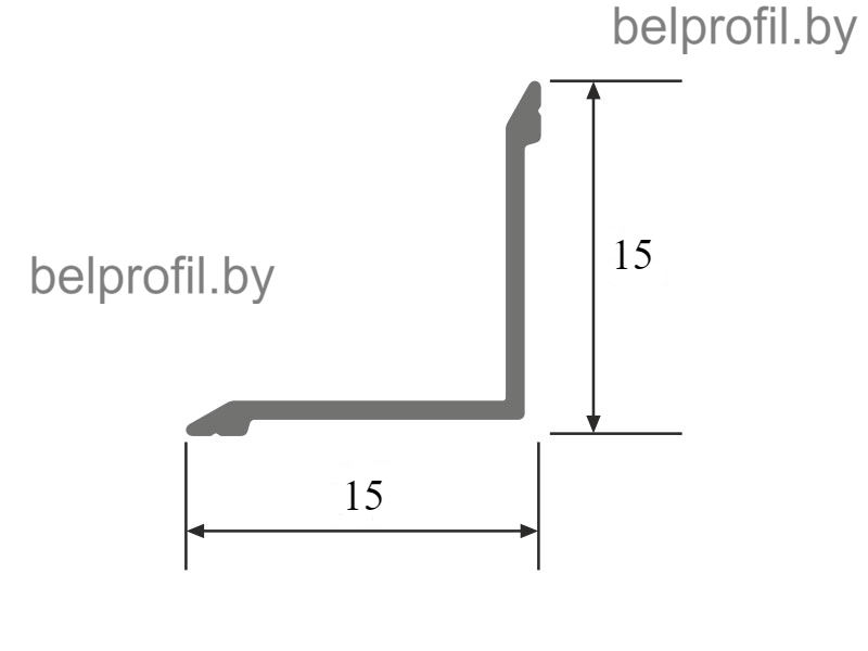 Внутренний уголок 15мм * 15мм 0,9м серебро - фото 2 - id-p151159760