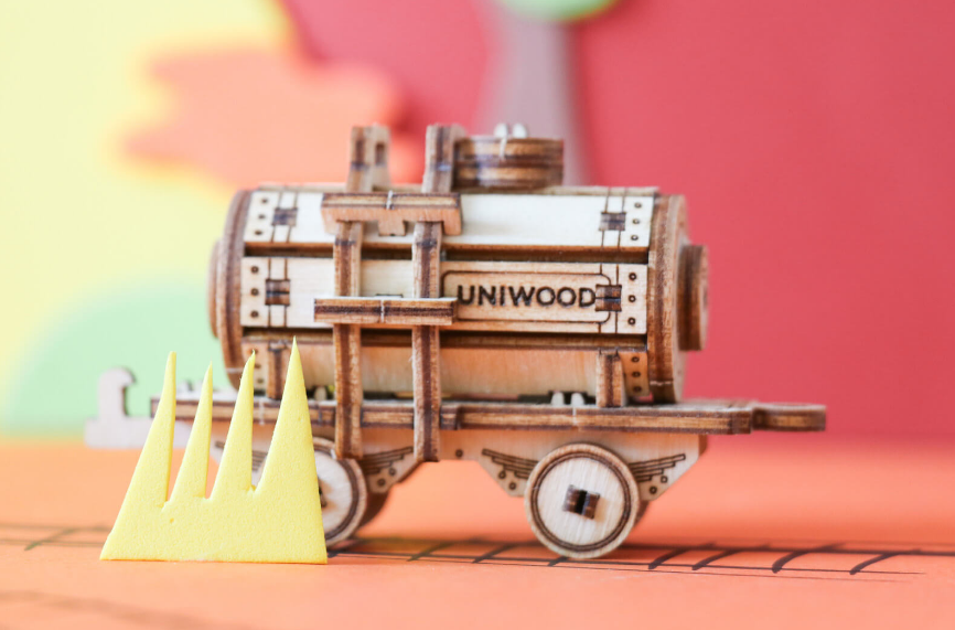 Миниатюрный деревянный конструктор Uniwood "Цистерна" Сборка без клея, 37 деталей - фото 6 - id-p196948360