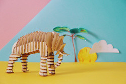 Деревянный конструктор (сборка без клея) "Маленький слон" UNIWOOD - фото 1 - id-p196948376