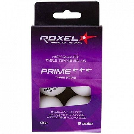 Мяч для настольного тенниса Roxel Prime 3* 6 шт - фото 1 - id-p196949939