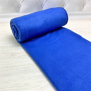 Плед на кровать Флисовый — мягкий и теплый, 130х150 см. Синий