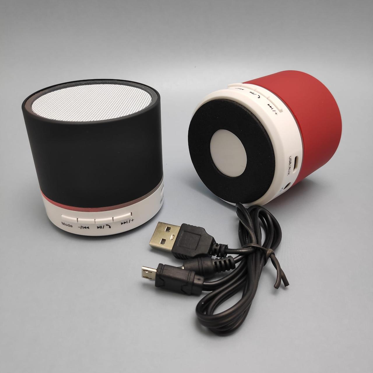 Портативная беспроводная Bluetooth колонка с подсветкой Mini speaker (TF-card, FM-radio). Черная - фото 2 - id-p196948646