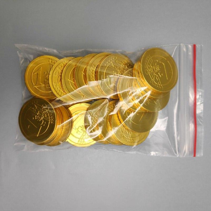 Золотые шоколадные монеты «Евро», набор 20 монеток (Россия) - фото 5 - id-p196949874