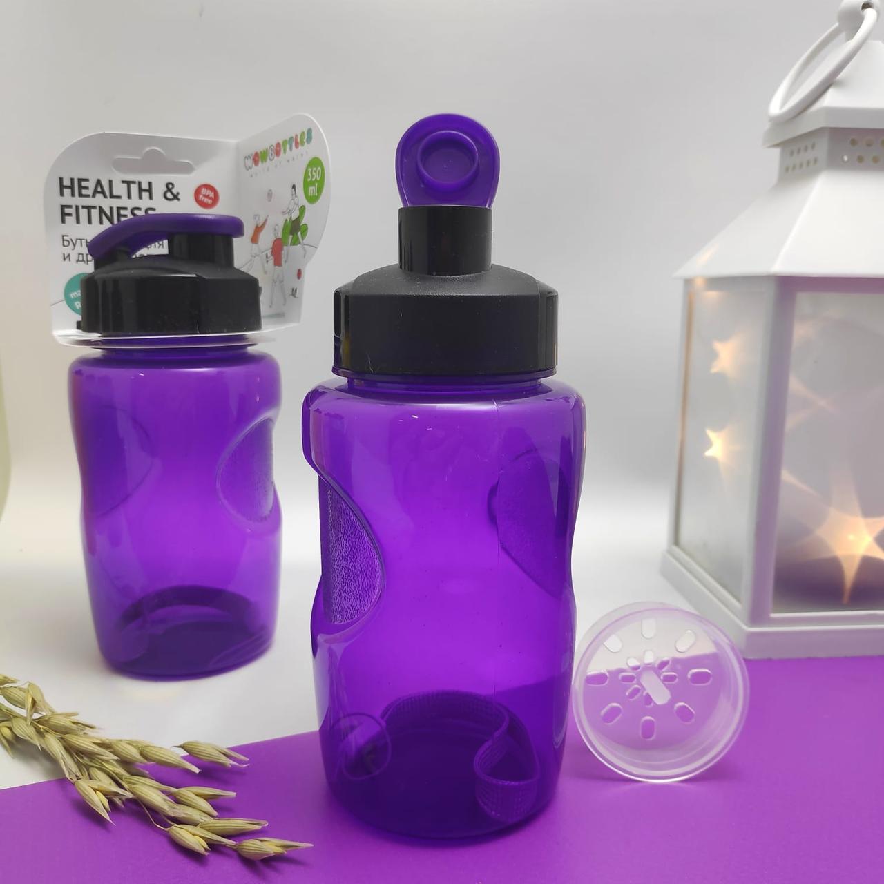 Анатомическая детская бутылка с клапаном Healih Fitness для воды и других напитков, 350 мл Розовый - фото 4 - id-p196948915