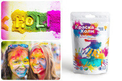 Фестивальная краска "Холи" Genio Kids Яркий цвет праздника, 100 гр Белая