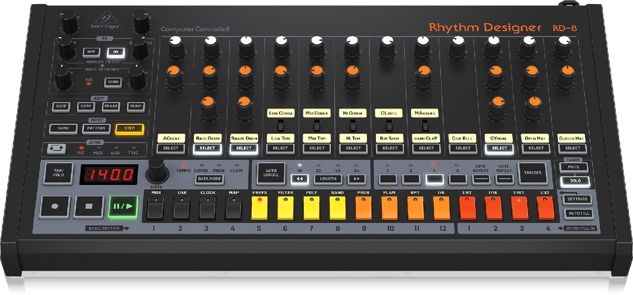 Драм-машина Behringer RD-8 MKII - фото 2 - id-p196953683