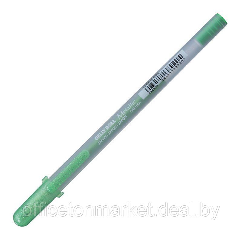 Ручка гелевая "Gelly Roll Metallic", 1.0 мм, прозрачный, стерж. изумрудный - фото 1 - id-p178285653