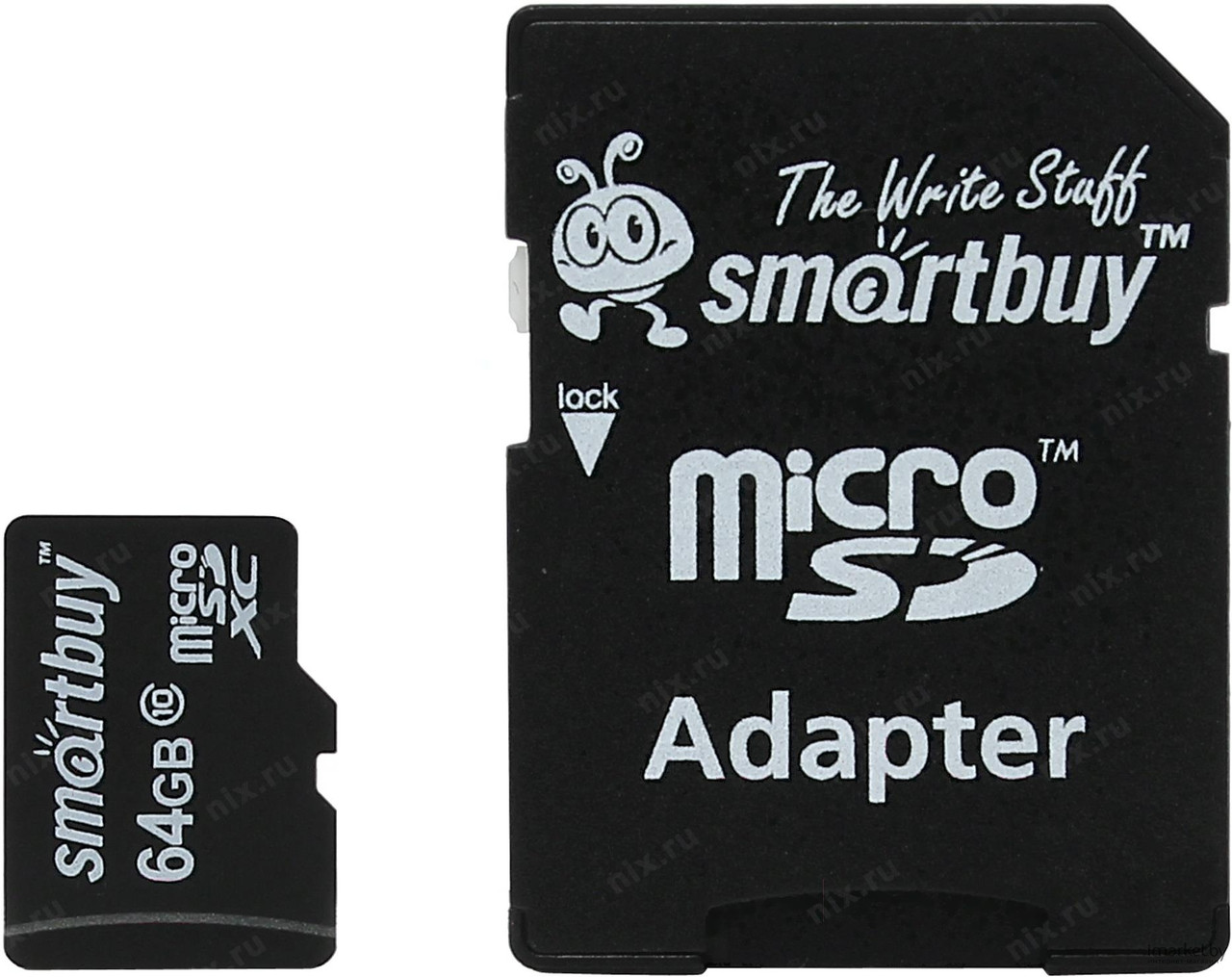 Карта памяти SmartBuy microSDXC Class 10 64GB + SD adapter - фото 3 - id-p196960804