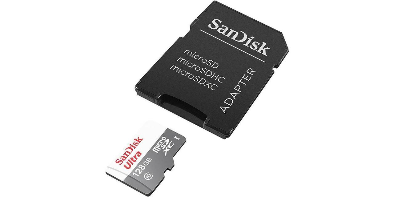 Карта памяти SanDisk Ultra microSDXC Class 10 UHS-I 80MB/s 128GB + SD adapter - фото 4 - id-p196960930