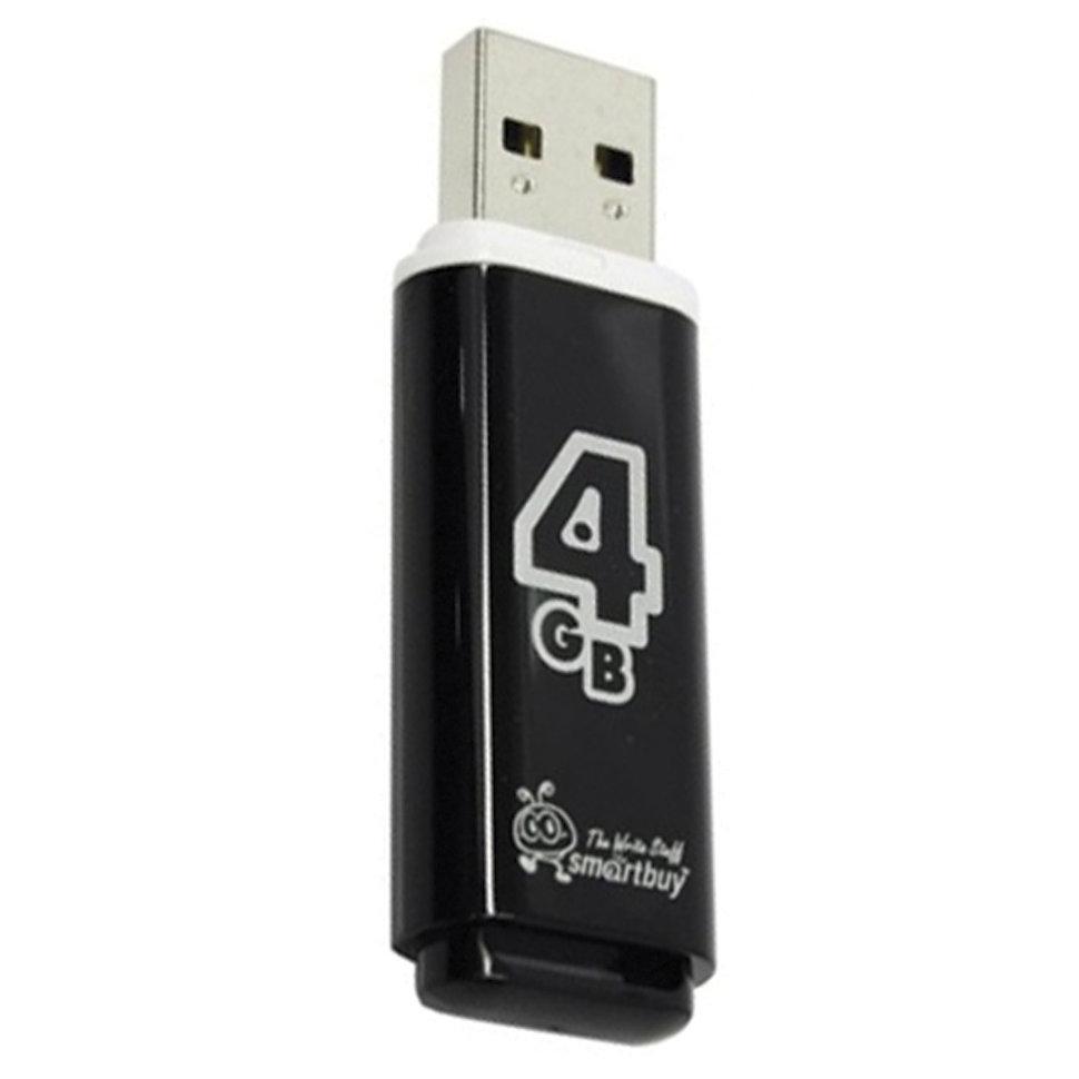 Флешка SmartBuy Glossy 4GB USB 2.0 (черный) - фото 3 - id-p196962000