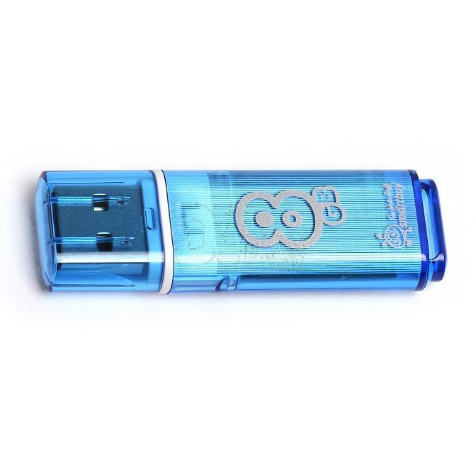 Флешка SmartBuy Glossy 8GB USB 2.0 (голубая) - фото 5 - id-p196962001