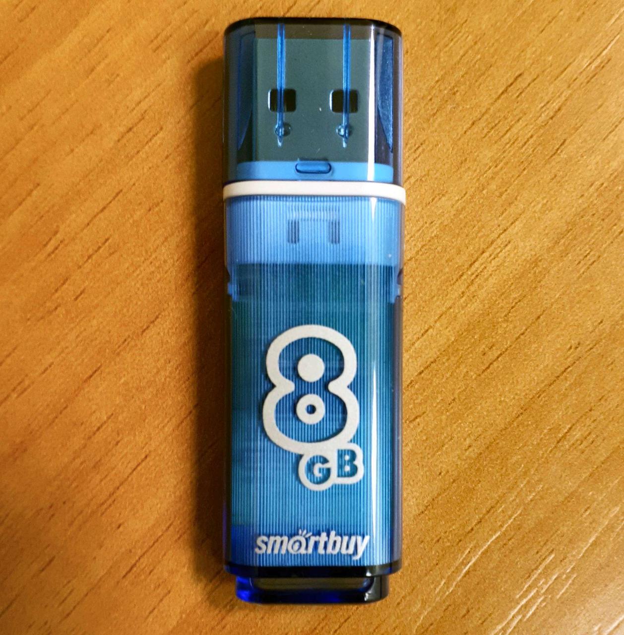 Флешка SmartBuy Glossy 8GB USB 2.0 (голубая) - фото 7 - id-p196962001