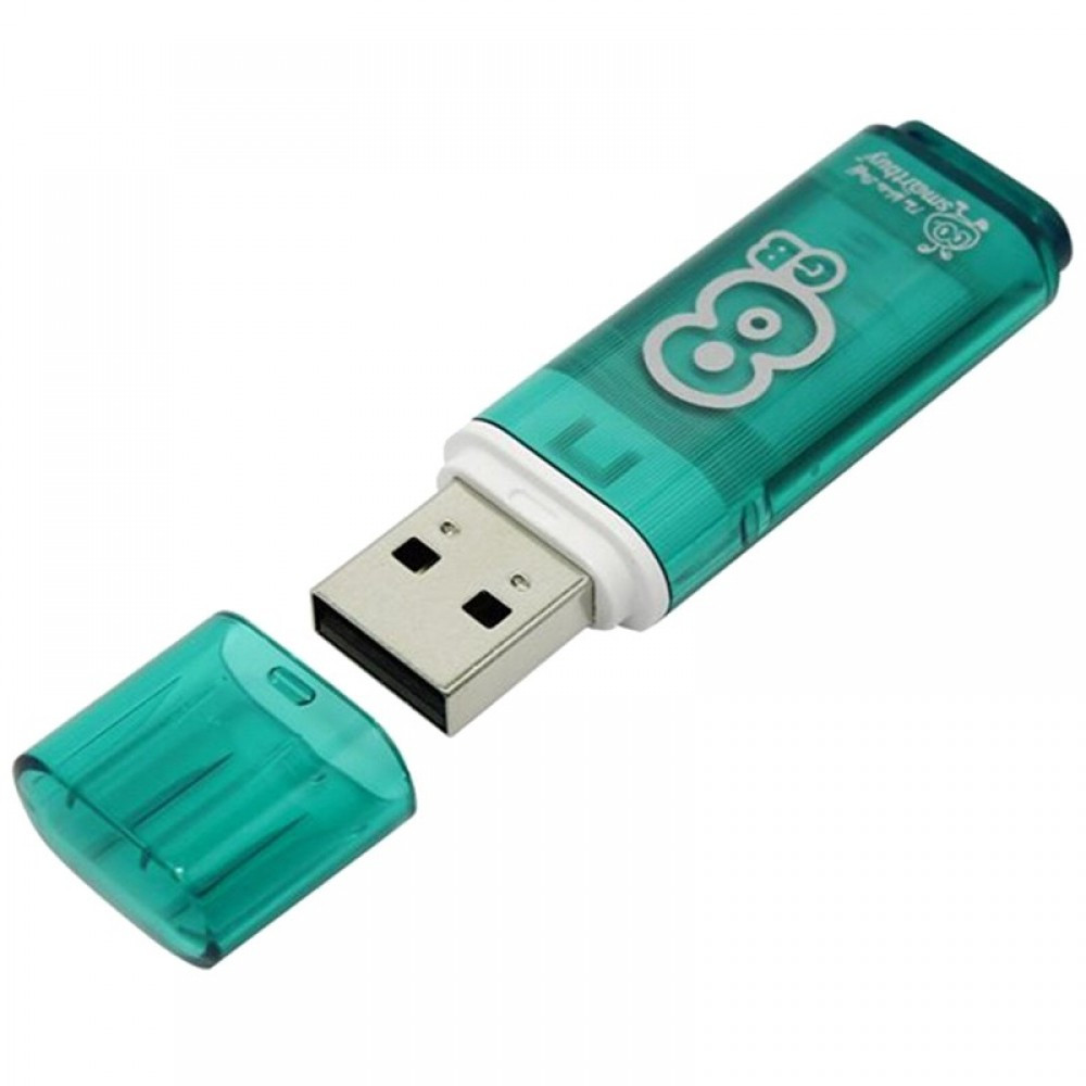 Флешка SmartBuy Glossy 8GB USB 2.0 (зеленая) - фото 2 - id-p196962002