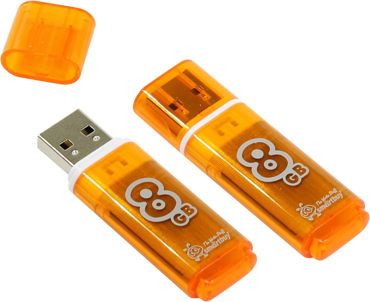 Флешка SmartBuy Glossy 8GB USB 2.0 (оранжевая) - фото 5 - id-p196962003