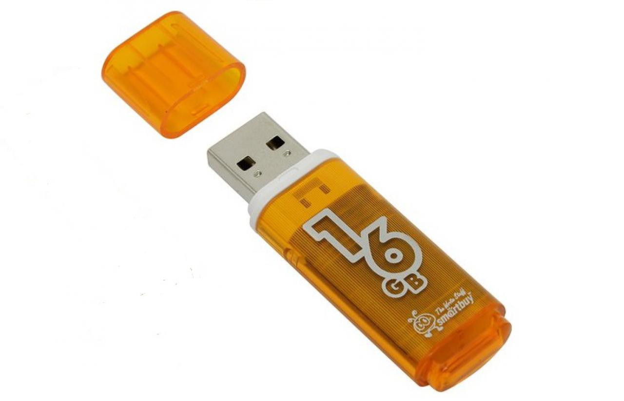 Флешка SmartBuy Glossy 16GB USB 2.0 (оранжевый) - фото 3 - id-p196962006