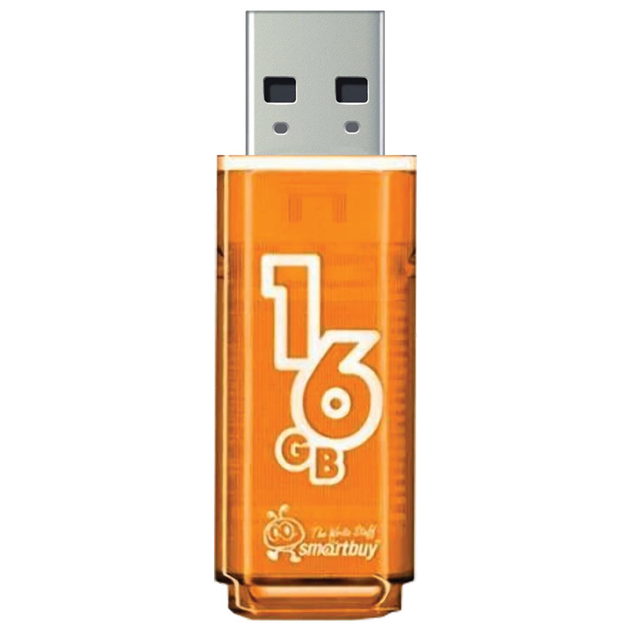 Флешка SmartBuy Glossy 16GB USB 2.0 (оранжевый) - фото 5 - id-p196962006