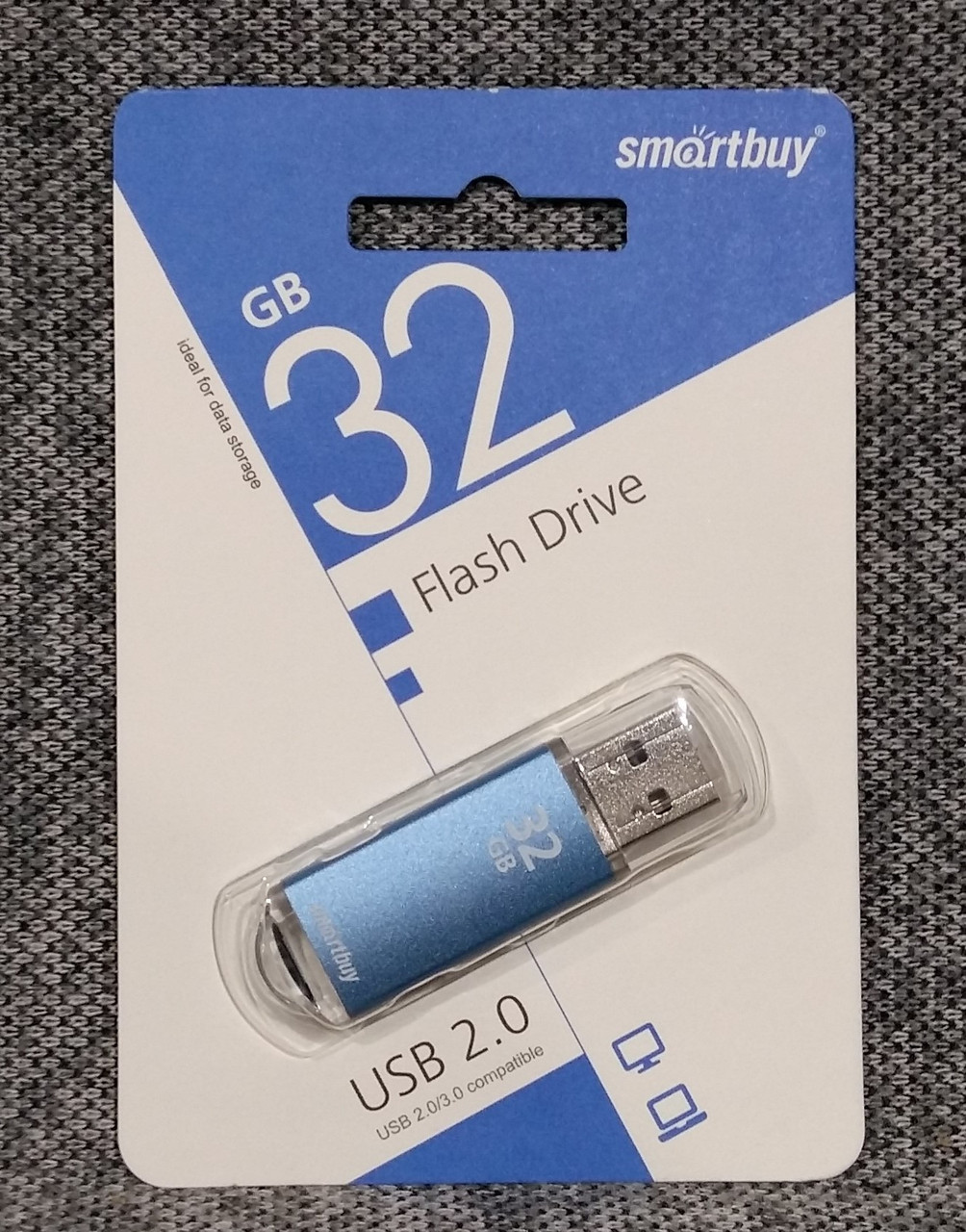 Флешка SmartBuy Glossy 32GB USB 2.0 (голубая) - фото 3 - id-p196962009