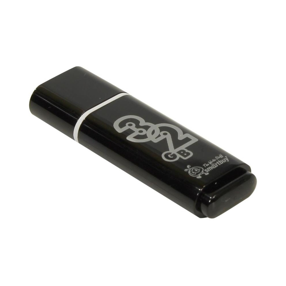 Флешка SmartBuy Glossy 32GB USB 2.0 (черный) - фото 2 - id-p196962011