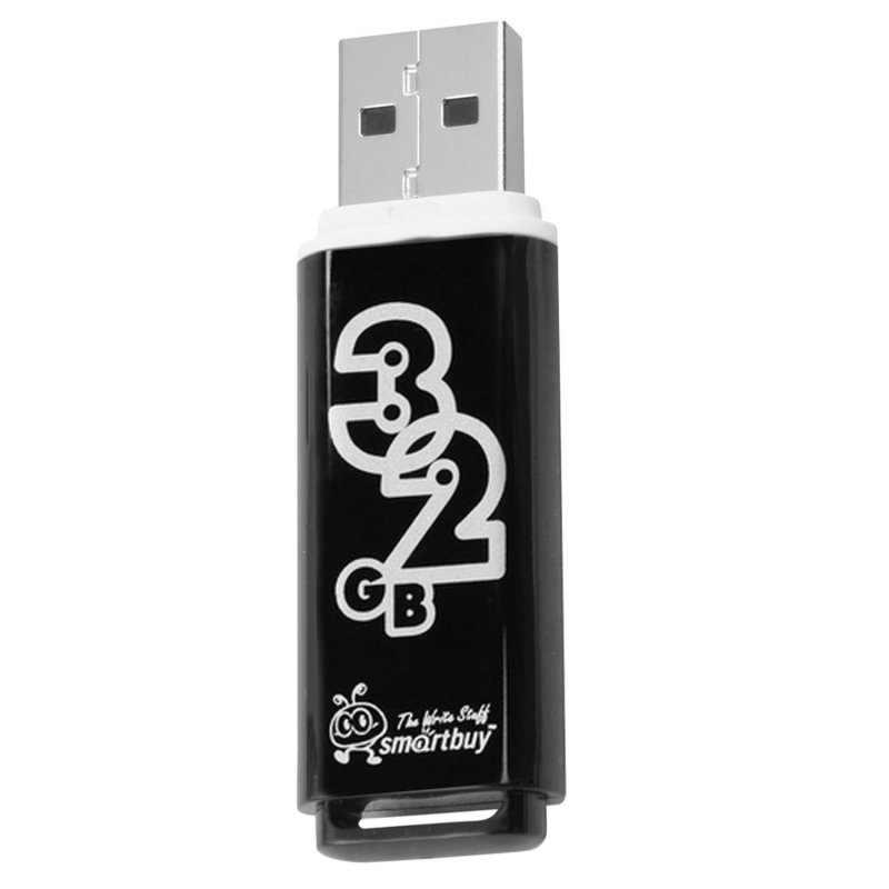 Флешка SmartBuy Glossy 32GB USB 2.0 (черный) - фото 3 - id-p196962011