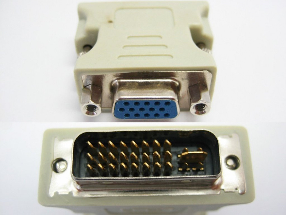 Адаптер Cablexpert DVI-A 24-pin mail to VGA 15-pin HD (DVI-I Dual Link (M) - VGA (F) - фото 1 - id-p196963948