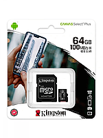 KingSton Canvas Select Plus microSDHC 64GB + SD адаптер