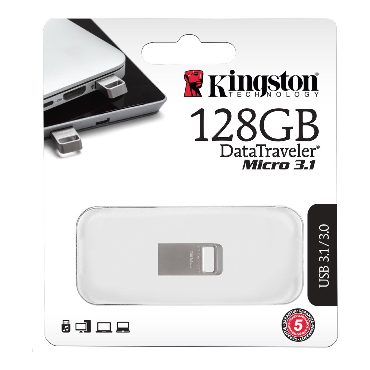 Флешка Kingston DataTraveler Micro 3.1 128GB - фото 4 - id-p196963951