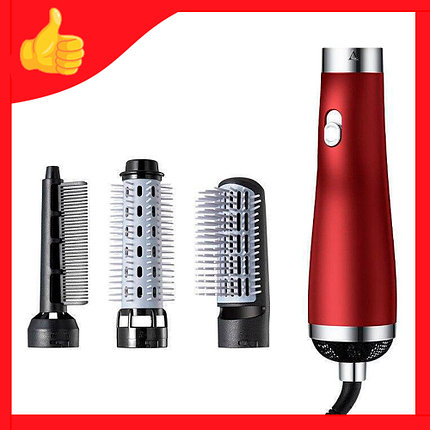 Фен расческа для волос электрический с 3 насадками Hair Dryer 3 в 1, фото 2