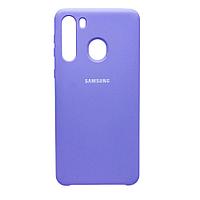 Чехол бампер Silicone Cover для Samsung Galaxy A21 (фиалковый)