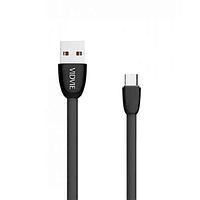 Кабель для зарядки VIDVIE USB2.0 - microUSB (1м, черный)