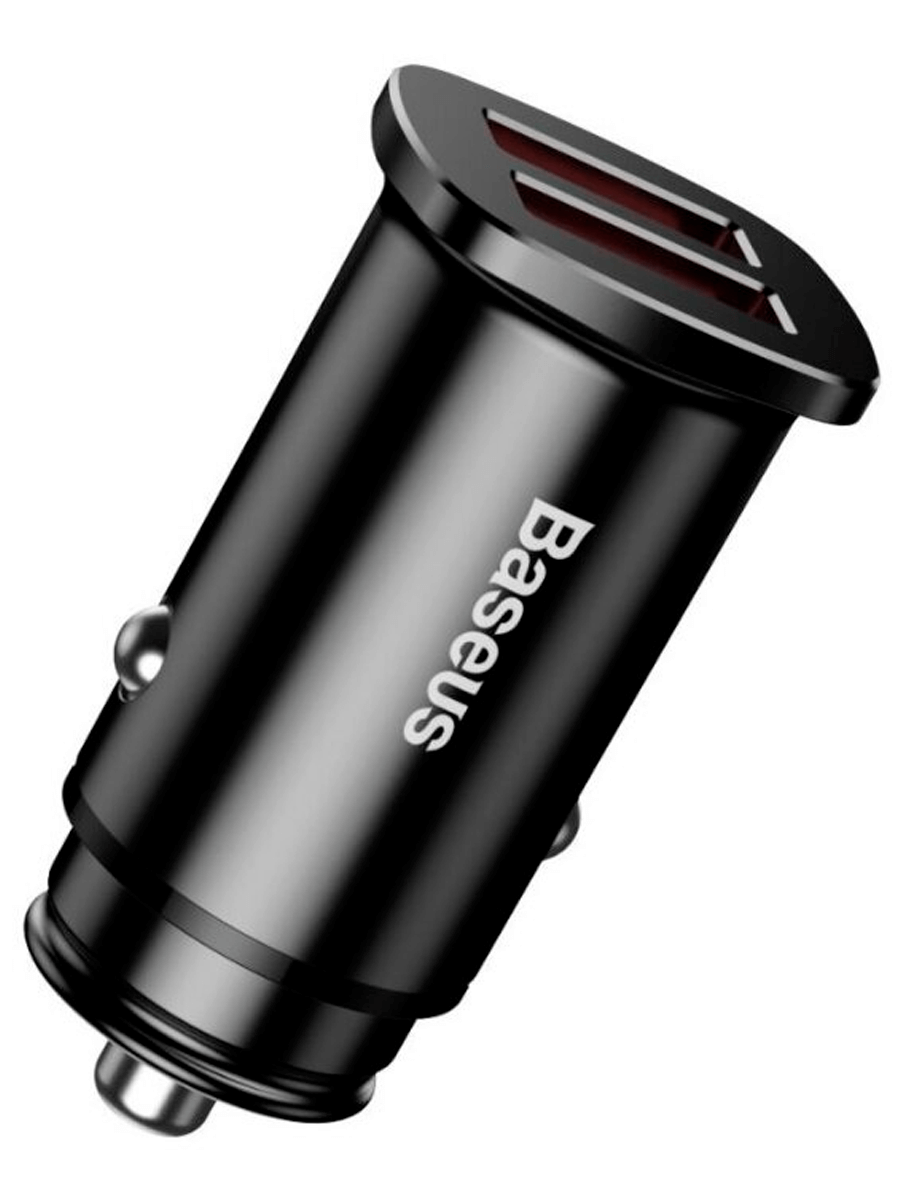 Автомобильное зарядное устройство Baseus Dual QC3.0 30W Max Car Charger (черный) - фото 4 - id-p196962202