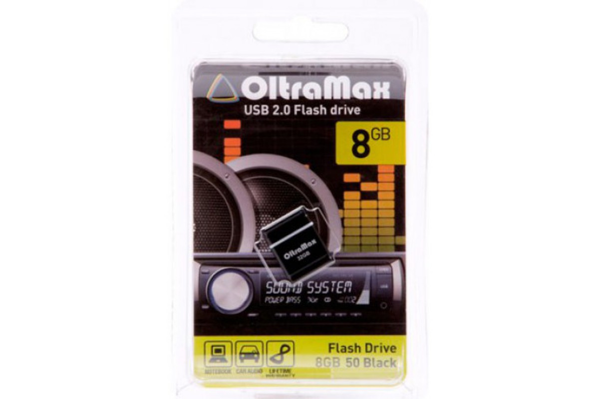 Флешка OltraMax 50 8GB USB 2.0 (черный) - фото 3 - id-p196962216