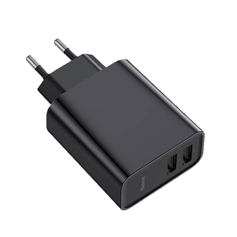 Зарядное устройство для телефона Baseus Speed Dual QC3.0 Quick charger USB+USB (CCFS-E) (черный) - фото 3 - id-p196962217
