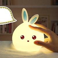 Светильник ночник силиконовый кролик Rabbit Silicone Lamp (голубой)