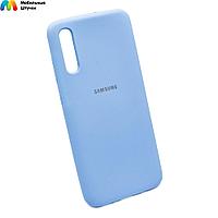 Чехол бампер Silicone Cover для Samsung Galaxy A70 (голубой)
