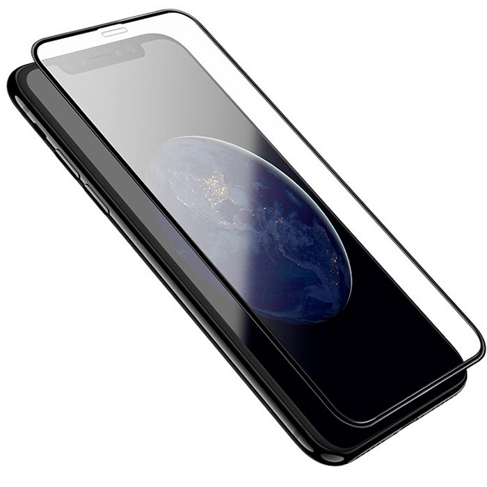 Защитное стекло для Apple iPhone XR / 11 на весь экран (черный) - фото 2 - id-p196962357