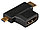 Адаптер Perfeo A7006 HDMI (F) - microHDMI (M), miniHDMI (M), фото 2