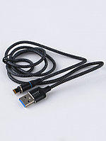 Кабель Magnetic Cable 3 в 1 USB - microUSB, Lightning, Type-C (1м, черный)