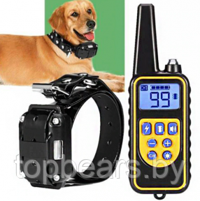 Электроошейник (до 67 см) 800м. для собак дрессировочный Rechargeable and Waterproof IP67 - фото 1 - id-p179744658