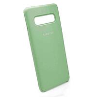 Чехол бампер Silicone Cover для Samsung Galaxy S10 Plus (зеленый)