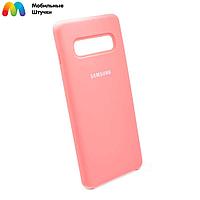 Чехол бампер Silicone Cover для Samsung Galaxy S10 Plus (розовый)