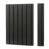 Реечная стеновая панель МДФ Ликорн черная матовая РП-1.З.18.2800 – завершающая рейка 65*18*2800мм, фото 4