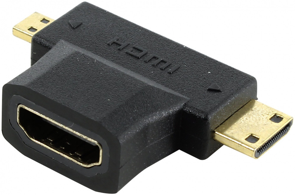 Переходник SmartBuy A119 HDMI (F) - microHDMI (M), miniHDMI (M) - фото 1 - id-p196961515