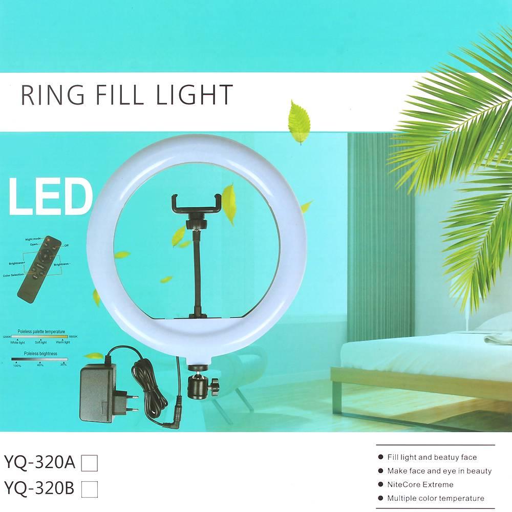 Кольцевая лампа Ring Fill Light YQ-320A 30 см, штатив 2.2м, пульт ДУ, штатив 2.2м, крепление для смартфона - фото 4 - id-p196961642