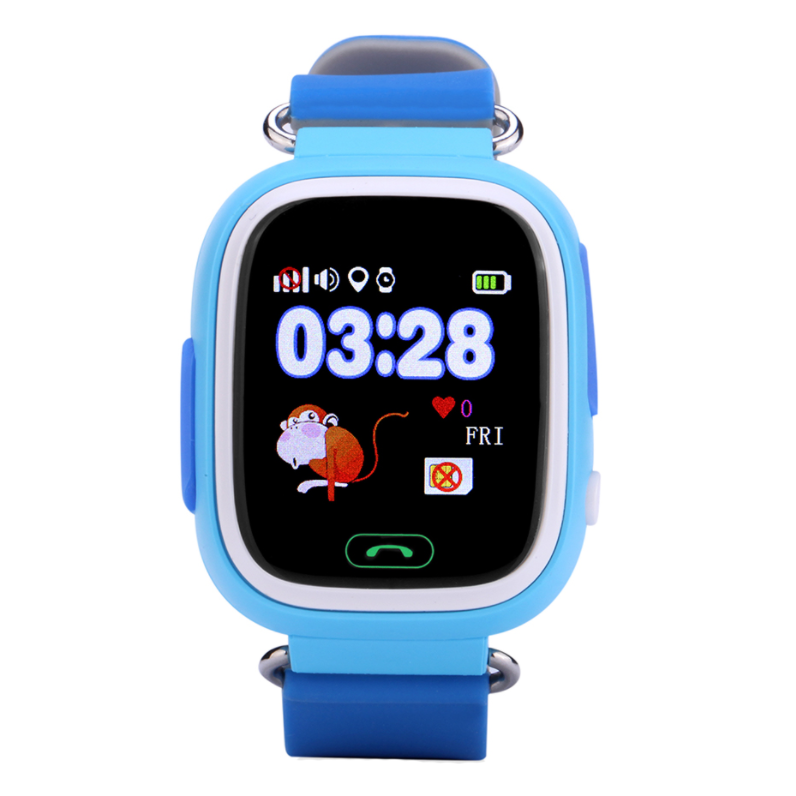 Часы телефон Smart Baby Watch Wonlex Q80 (голубой) - фото 1 - id-p196961678