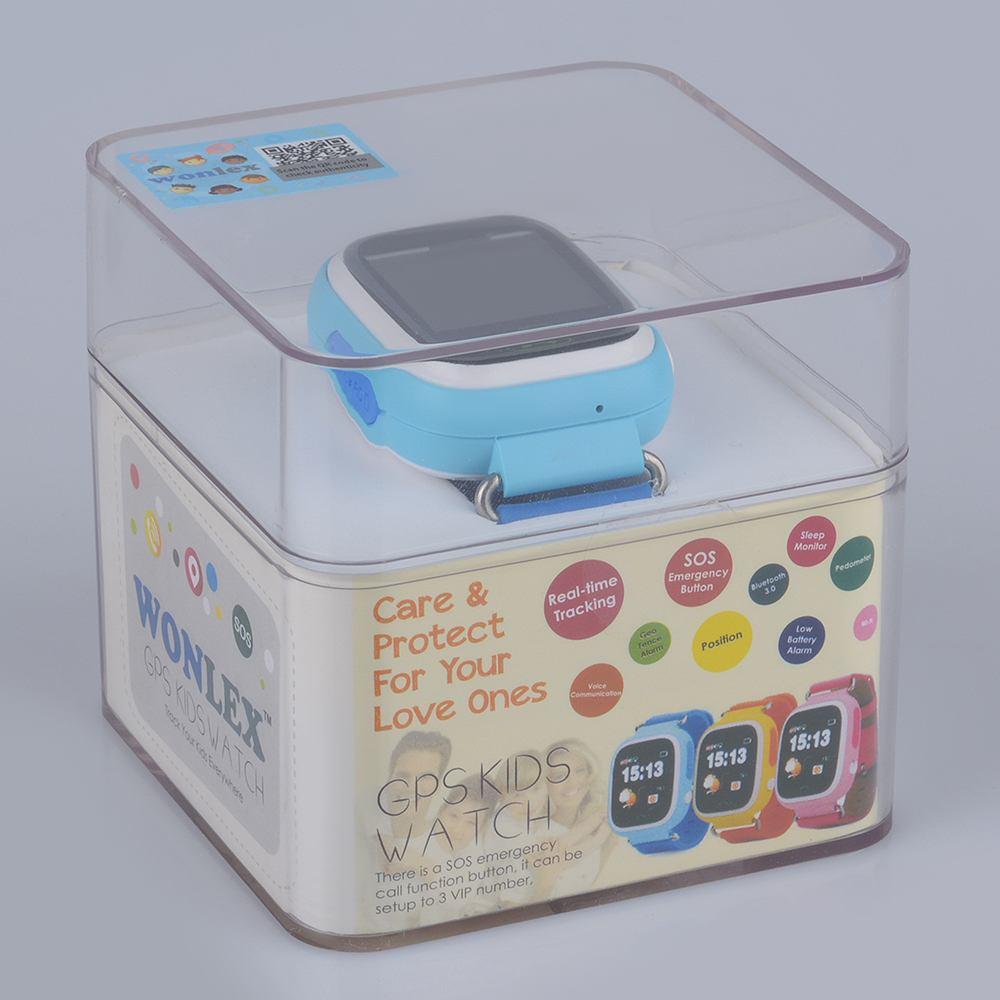 Часы телефон Smart Baby Watch Wonlex Q80 (голубой) - фото 5 - id-p196961678