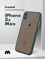 Чехол бампер Frosted для iPhone XS Max (темно-зеленый)