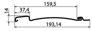 Вертикальный сайдинг 3,00 двухслойный Grand Line Акрил (АСА) Графит, фото 2