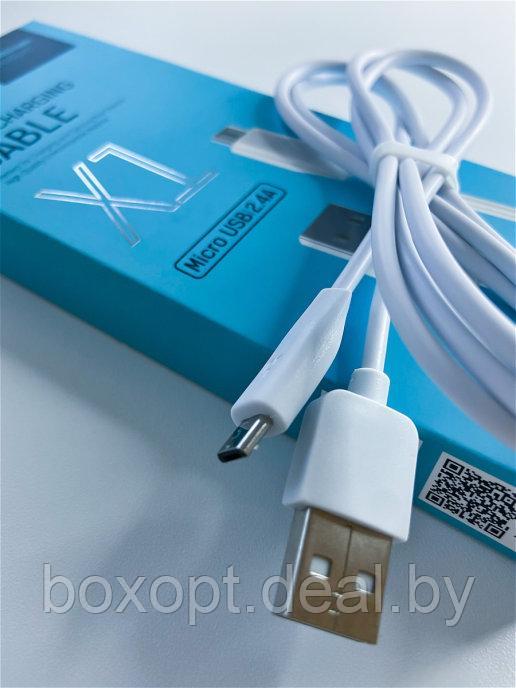 Кабель HOCO X1 USB - micro USB 1 метр, белый - фото 1 - id-p163247174