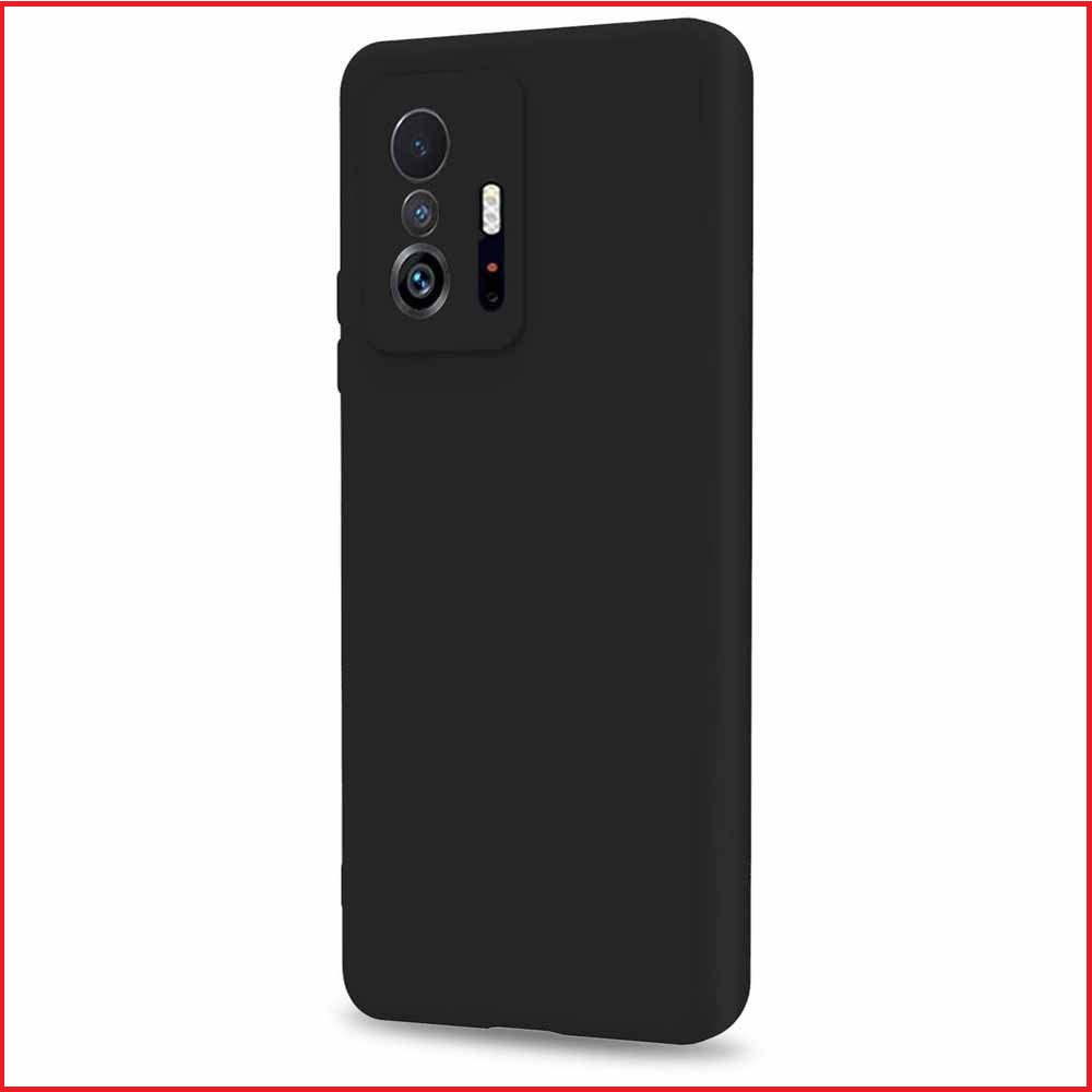 Чехол-накладка для Xiaomi 11T / 11T Pro (силикон) черный с защитой камеры - фото 5 - id-p189649827