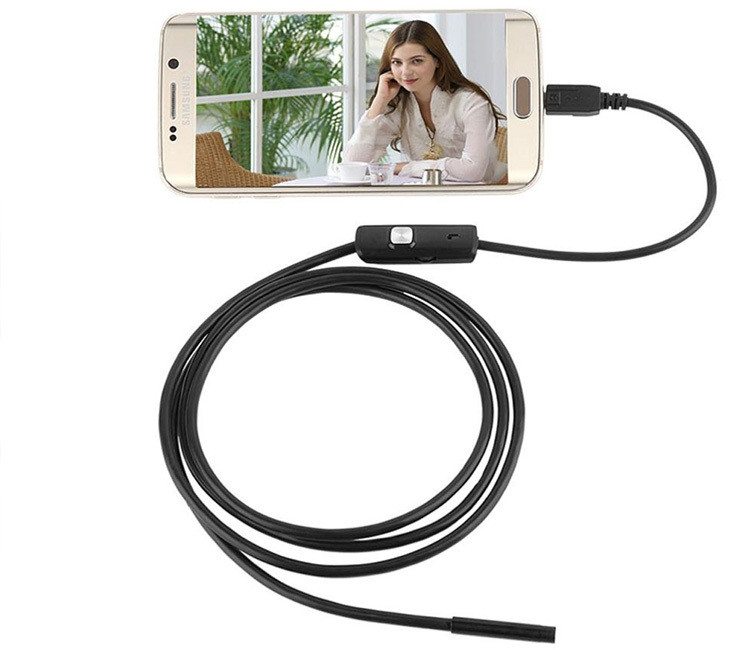 Водонепроницаемая USB эндоскоп камера HD Ф7.0 мм / Android and PC Endoscope (дл.2 метра)+ подарок - фото 2 - id-p196987540